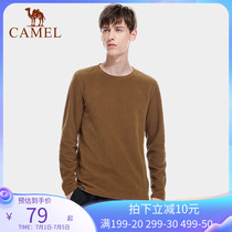 Camel round collar grab velvet clothes mens 2022 fall minimalist anti-static warm couple with undershirt blouse
