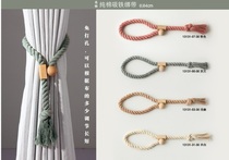 Net red non-perforated curtain strap double pure cotton rope magnet adjustable length Nordic cloth cable tie accessories