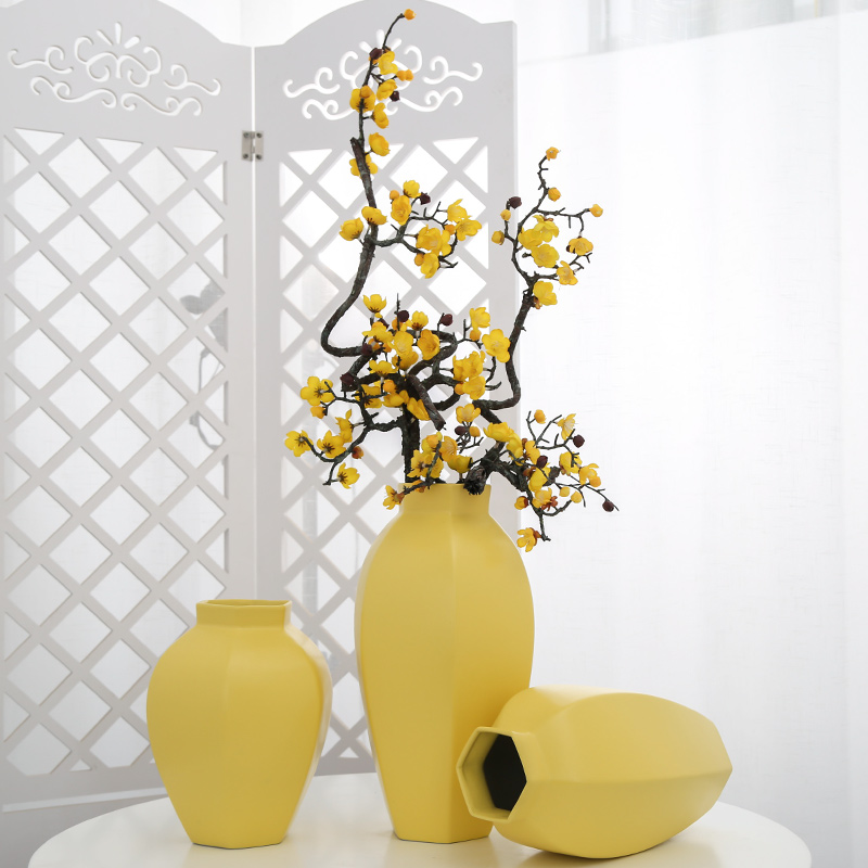 Ceramic vase mesa simulation artificial flowers flower arrangement home sitting room adornment office furnishing articles table decoration ideas