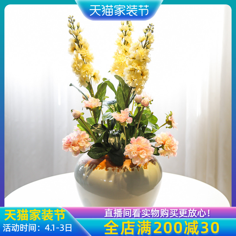 Jingdezhen rural mesa simulation flower vase floral decoration desktop machine sitting room furniture furnishing articles table flower flower