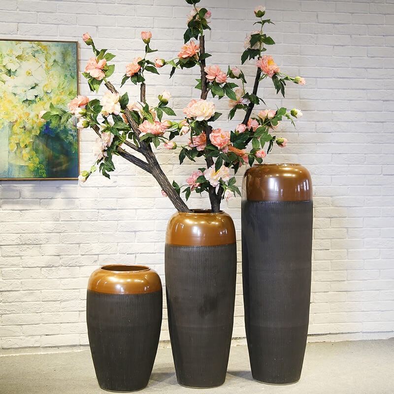 Jingdezhen hotel villa large vase club garden decoration large landing place flower show the living room