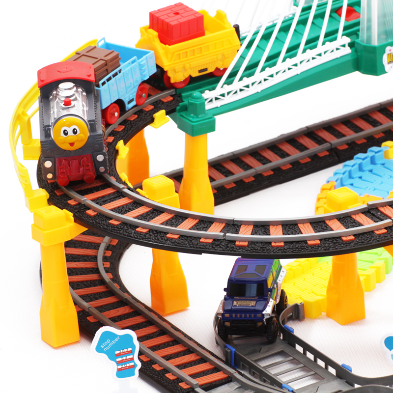 Tomatos train set track electric toy boy high-speed rail Harmony No. 3-6-8-10 years old child