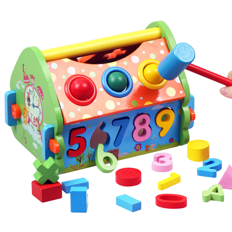 数字立体木质制拼图男女孩宝宝早教益智力婴幼儿童玩具