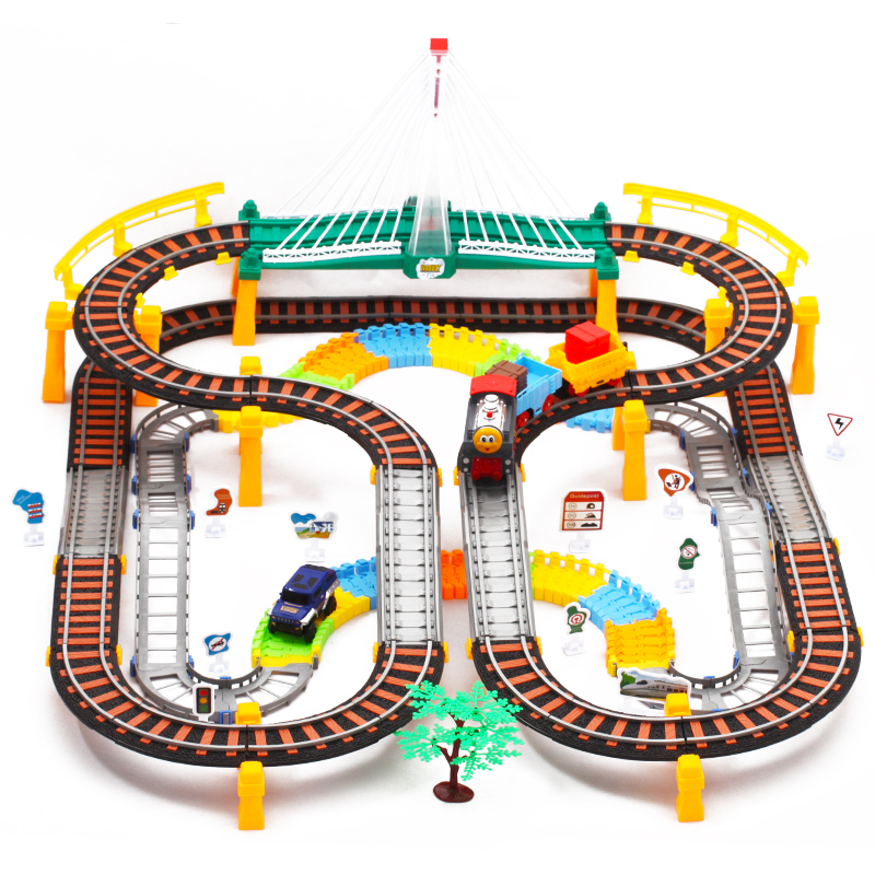 Tomatos train set track electric toy boy high-speed rail Harmony No. 3-6-8-10 years old child