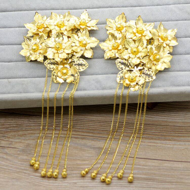 2019 new bridal costume, bridal headdress, chinese wedding hair show, hefu, phoenix crown, xiapu cheongsam accessories