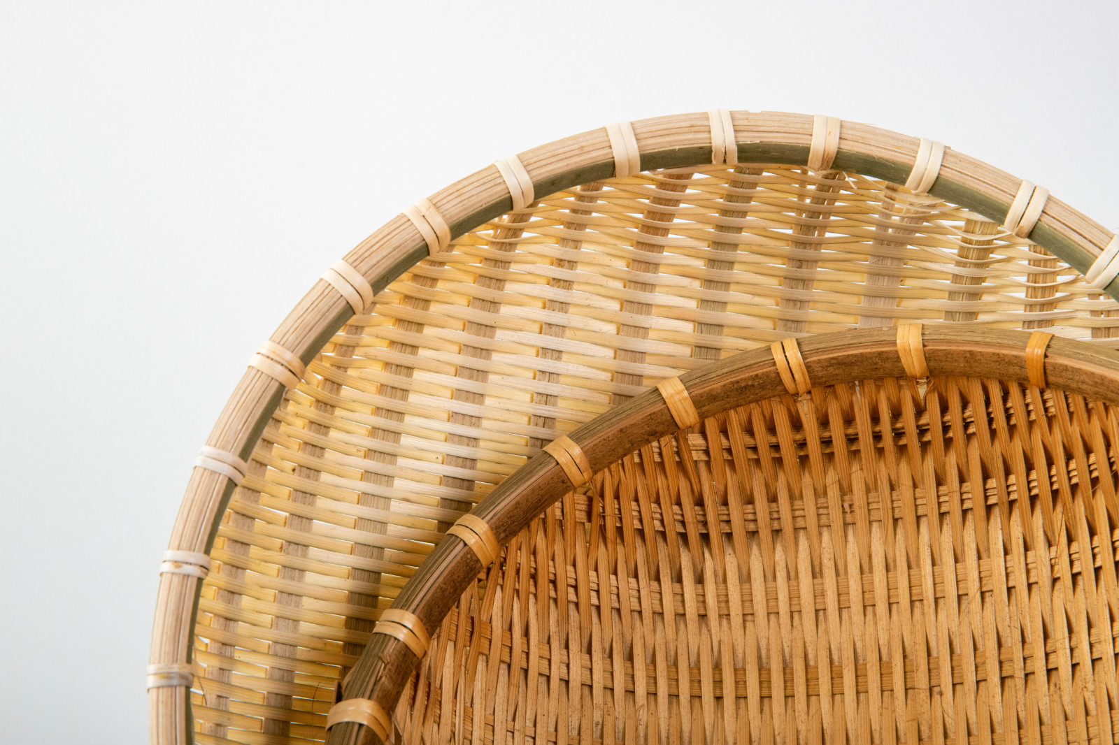 竹编簸箕 手工竹编 竹筛 竹制品收纳筐家用馒头筐水果篮洗菜圆筐