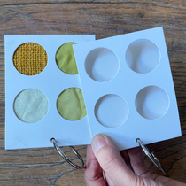 Fabric color card This sample Book blank Universal display Book plant Dyeing Grass Wood Chromed card containing round loose-leaf book