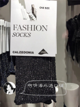 (Spot)Calzedonia vertical pattern fluorescent flashing edge womens personality fashion socks in a variety of colors