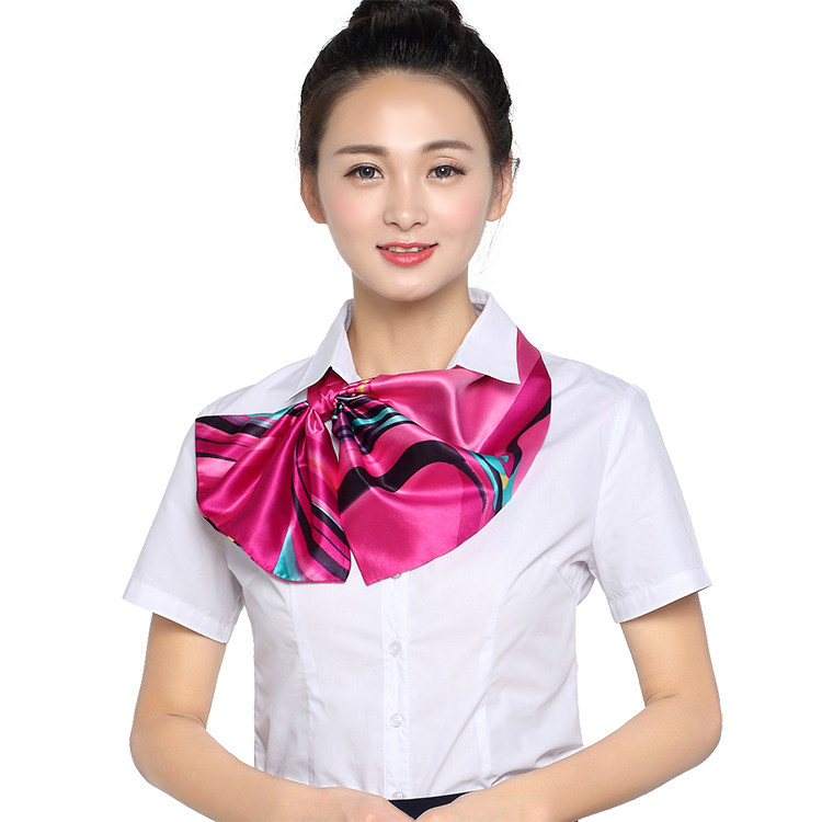 包邮商务职业丝巾百变魔术围脖女围巾空姐银行酒店高铁工装小方巾