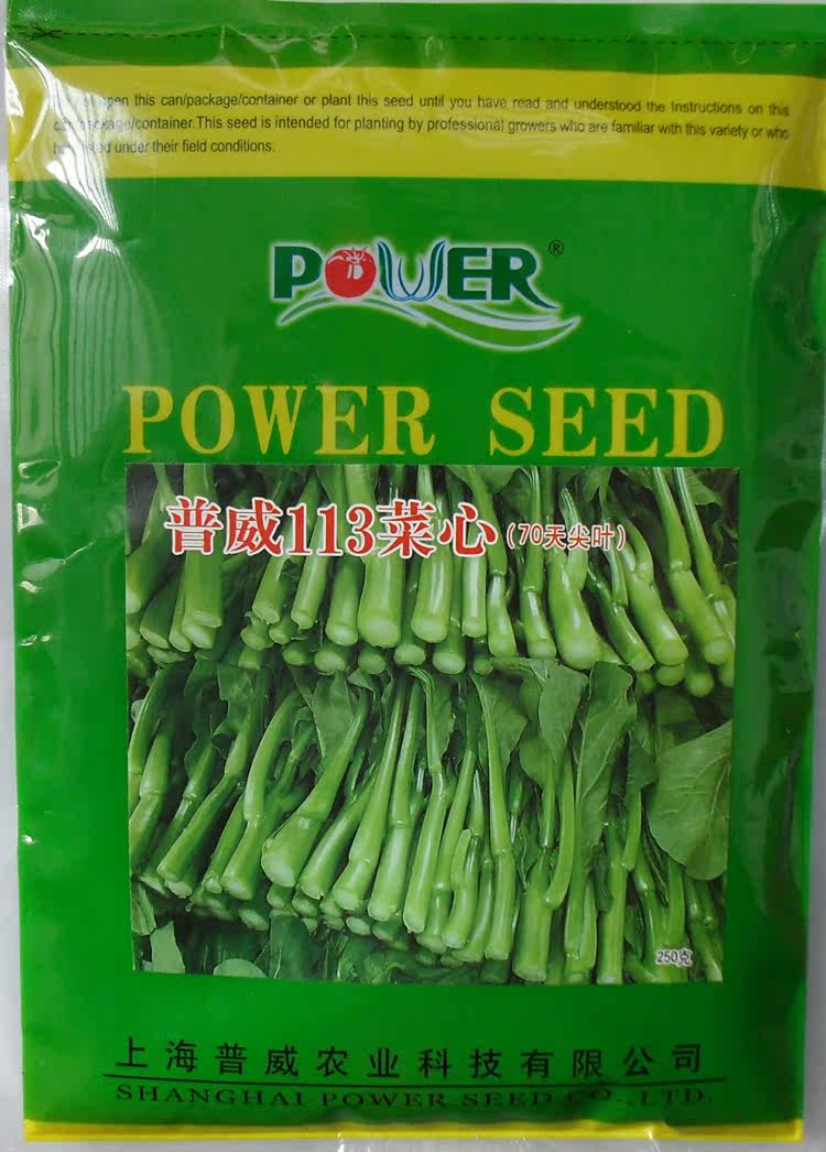 普威113菜心种子 甜菜心种子 中熟品种 大田菜场高产用种 250g装