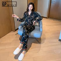 Japanese GP New Ice Filament Woman Summer Sleeve Couple Household Couple Mens Summer Costume