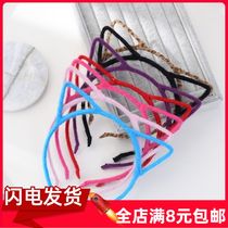 Fresh plush cute non-luminous cat ear headband adult children selling cute headband hair accessories micro-business scan code gift