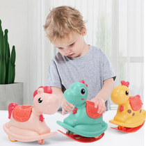 Baby Press toy dinosaur return force inertia resistant to fall horse slide car childrens car puzzle boys and girls