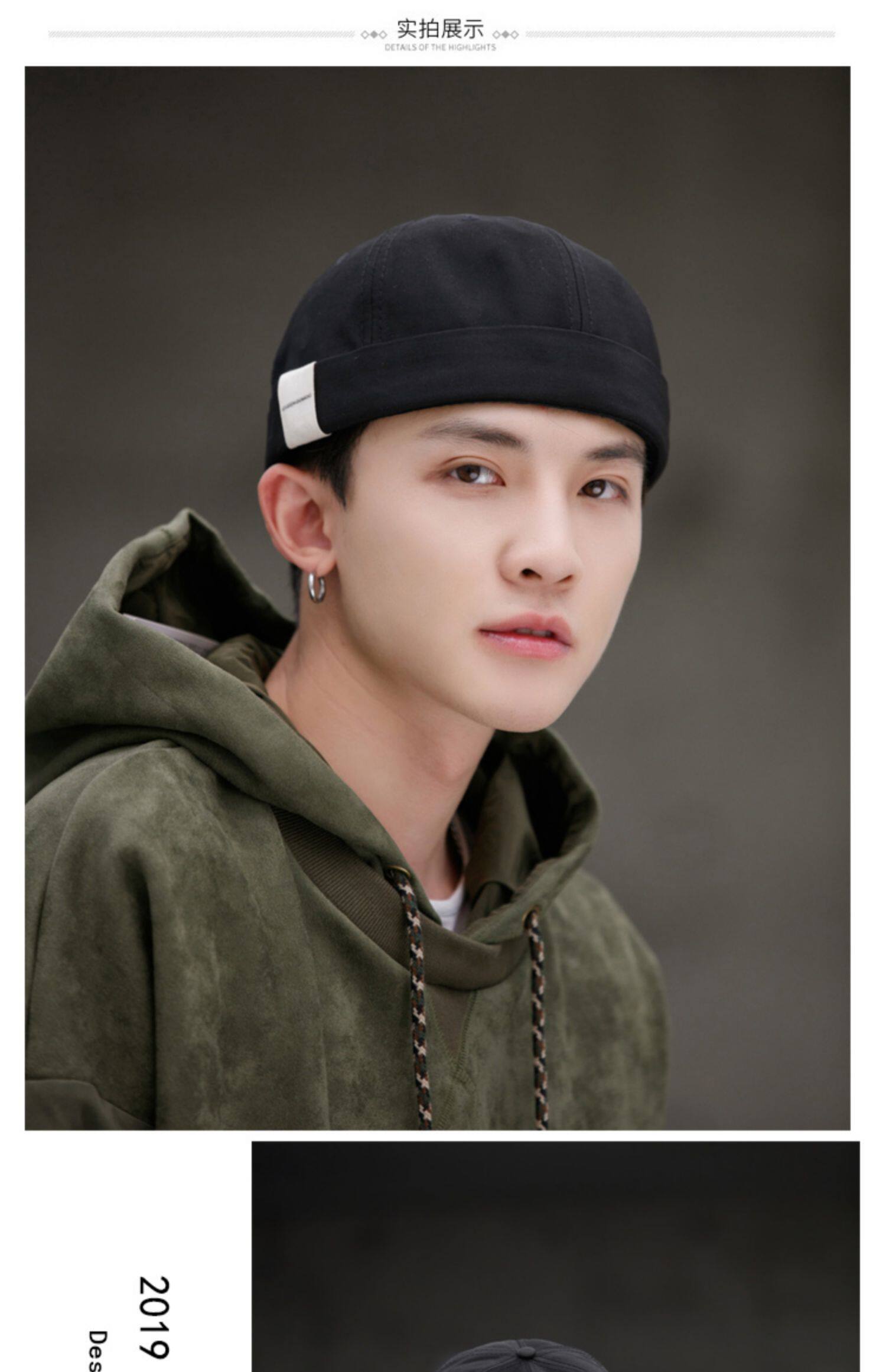 帽子男大码65cm百搭瓜皮帽男女复古雅痞流氓帽潮流地主帽嘻哈街头