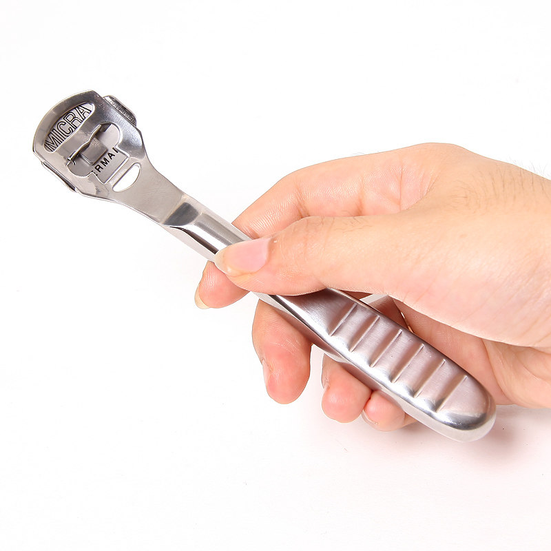 不锈钢刨脚刀/去死皮修脚器工具/老茧/鸡眼修脚刀送10片刀片包邮