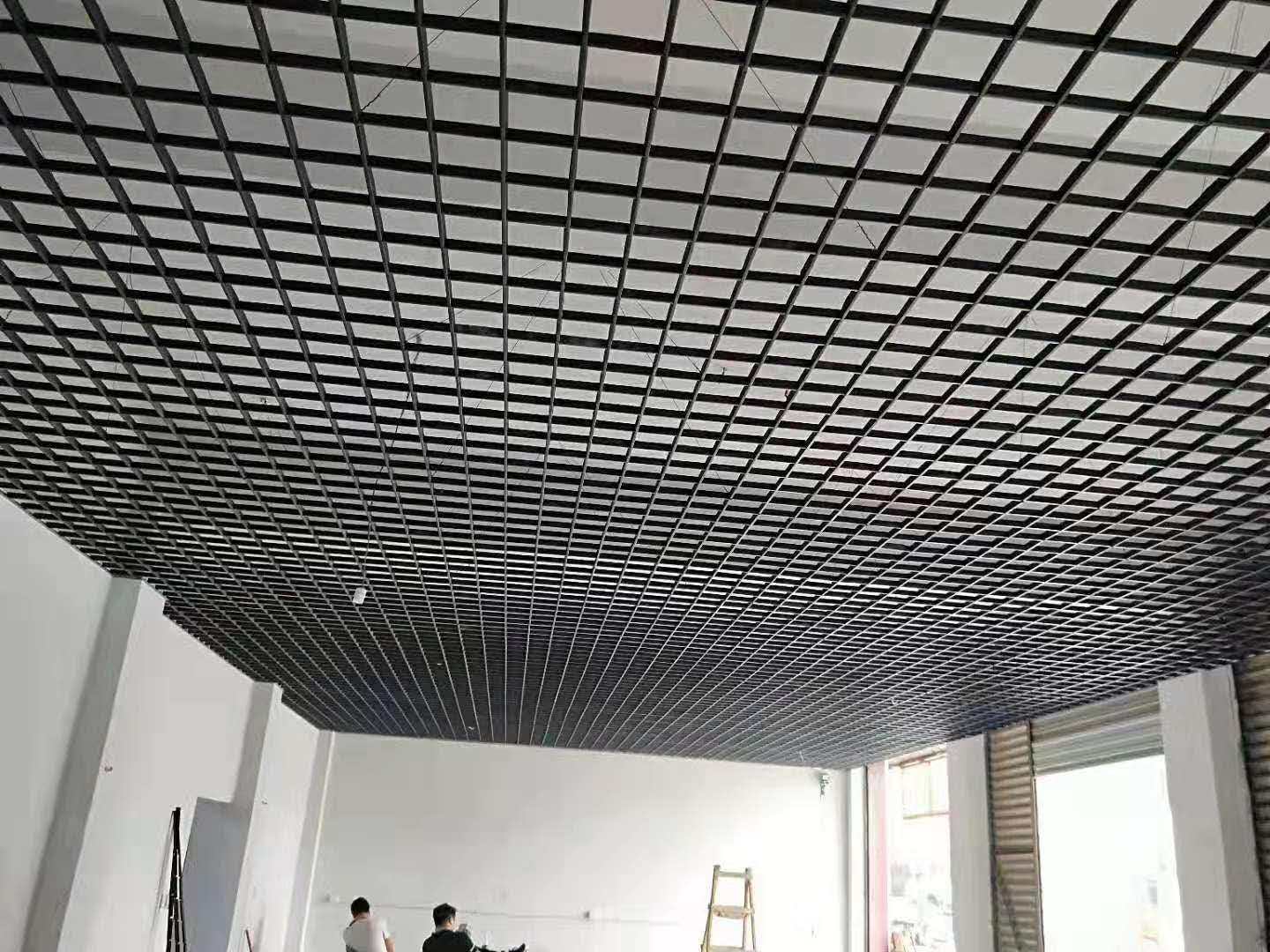 铁格栅铝天花吊顶材料店铺餐厅集成葡萄架子网格栏室内装饰顶方格