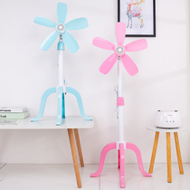 Electric fan floor-to-ceiling household vertical mini student dormitory office small fan mute desktop bracket fan