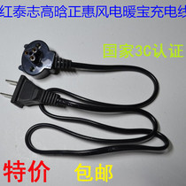 Red Tai Zhi Gao Heng Hui wind power hot water bag power cord hand warm treasure charging wire electric heater charger warm baby