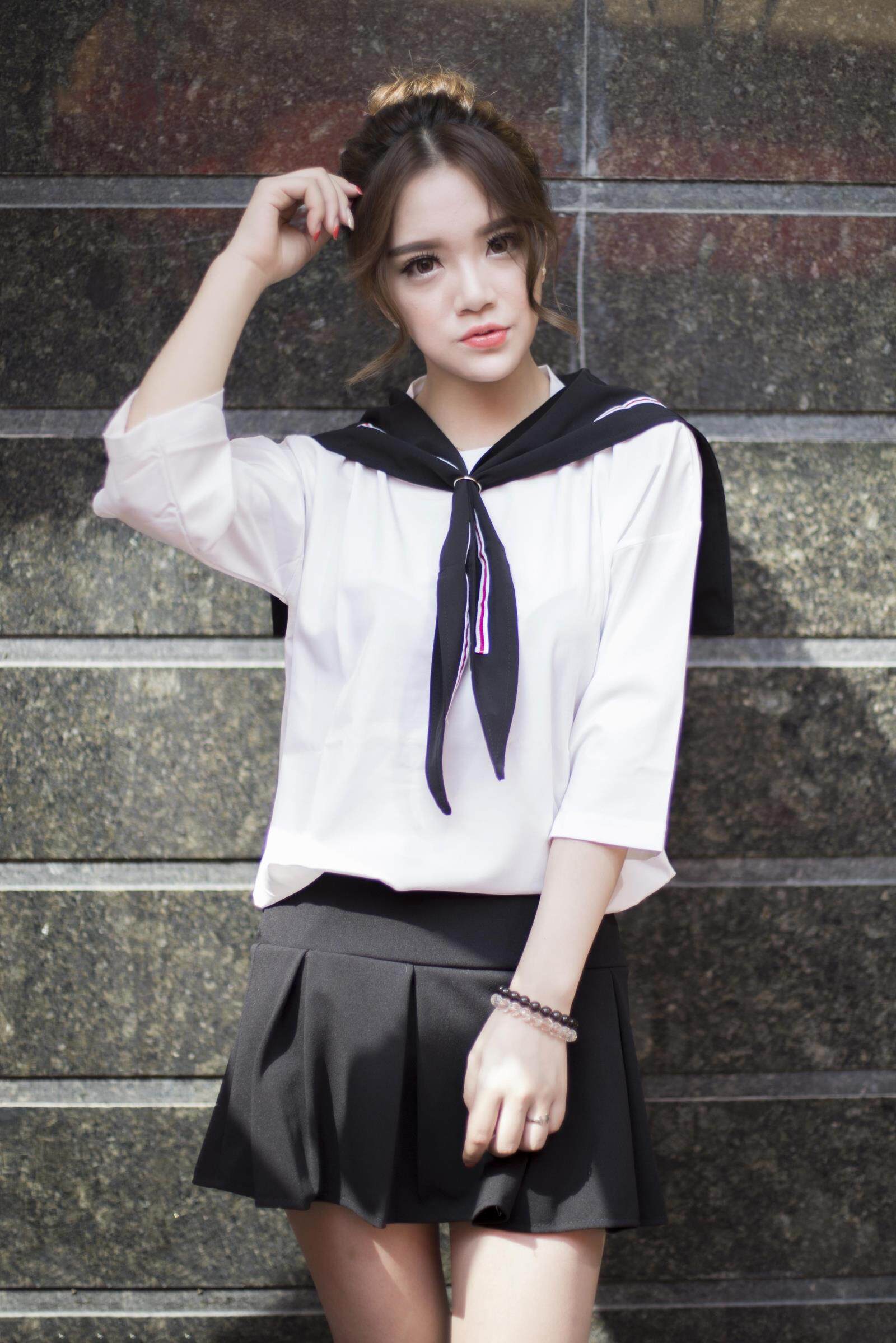 日本女学生装水手服夏jk制服校服班服日系短袖英伦海军风cos套装