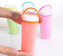 Custom advertising double-layer plastic cup gift leak-proof frosted cup travel portable gift cup can print LOGO
