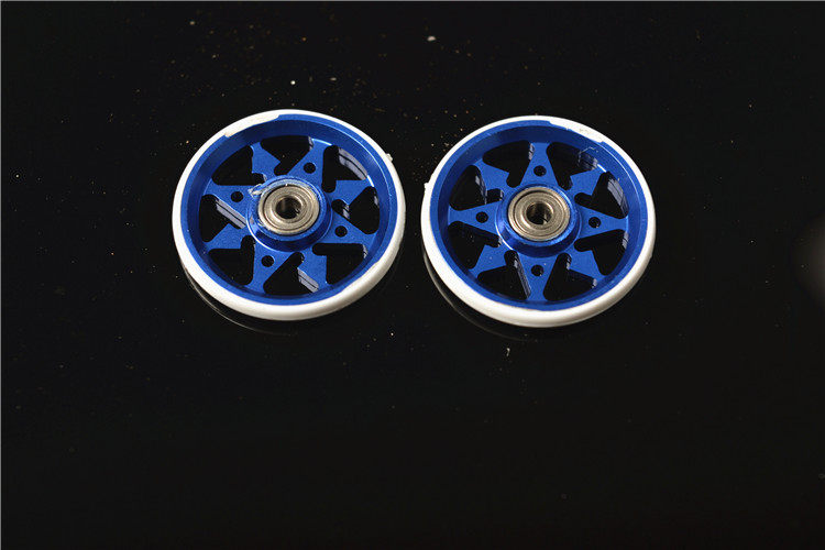 四驱车手里剑导轮硬胶圈铝合金轴承导轮田宫镂空轻量化32032