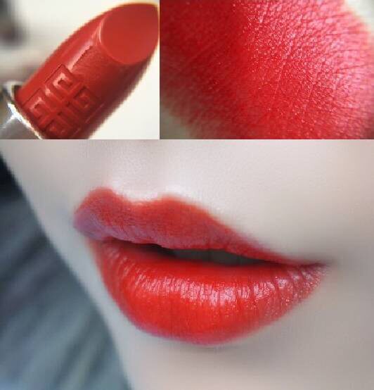 306也是正红口红中的明星款,纪梵希几个限量版都是用这个色号.