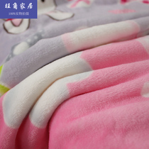 Thickened Coral Suede Bed 1 8 * 2 m Autumn winter flange suede warm bed sheet 1 7 kg immaculate unmasking