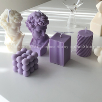 SHINY MOMO handmade ins blogger candle purple series Net red candle ornaments