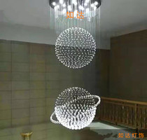 Retest Staircase Large Chandelia Modern Minimalist Hotel Lobby Crystal Light Sales house Villa Clubhouse Living-room Light