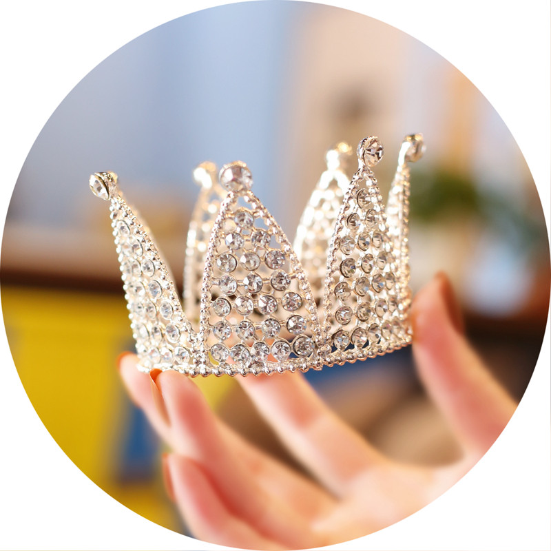 小公主皇冠头饰韩国闪钻皇冠宝宝生日活动六一儿童节礼物花童发饰