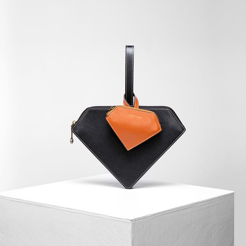 her time niche design female baotou vegetable tanned leather