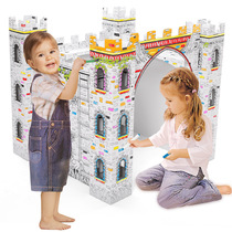 Kindergarten carton game house creative puzzle interactive graffiti assembly big castle house model childrens toys