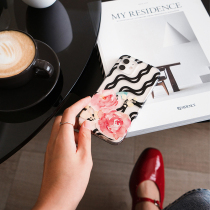 Jueves striped watercolor flower apple 12max mobile phone shell iphone13 soft shell 11pro full package xs transparent 12