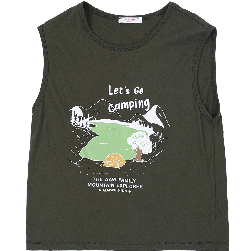 Ai Aiwu boys' tops in summer children's clothing new products for mid-large children's round neck vest trendy outdoor sleeveless T-shirt KNSD16
Ai Aiwu boys' tops in summer children's clothing new products for mid-large children's round neck vest trendy outdoor sleeveless T-shirt KNSD16