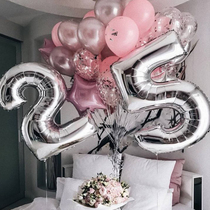 40 inch oversized digital aluminum foil floating air balloon helium balloon 100 days birthday party decoration balloon layout