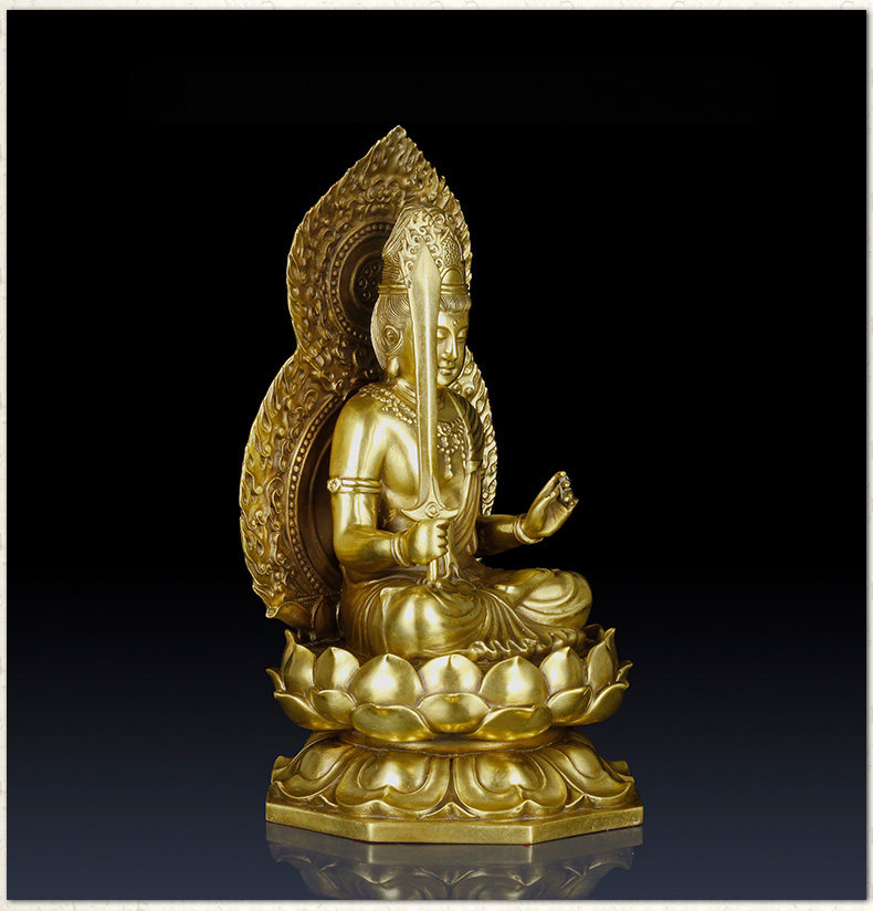 纯铜虚空藏菩萨佛像摆件家居装饰品属牛属虎本命佛佛像摆件虚空藏