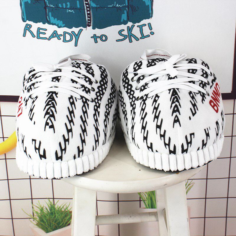 防水a锥恶搞椰子胖胖鞋大码包根保暖棉拖鞋家居卧室内地板毛毛鞋