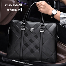 VFANAMANI Business Men Brief Leisure Bag Leisure Handbag Business Handbag Buffalo Shirley Shoulder Sabble Bag