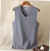 Light and thin velvet without marks white autumn winter t-shirt underwear close-fitting cross-bar vest warm male blouse invisible pure color