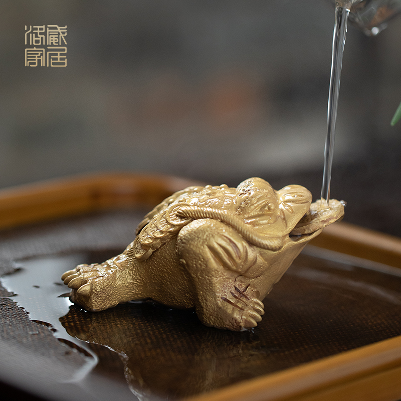 Purple sand tea pets can have three fine toad tea furnishing articles boutique creative accessories tea table color pet toad