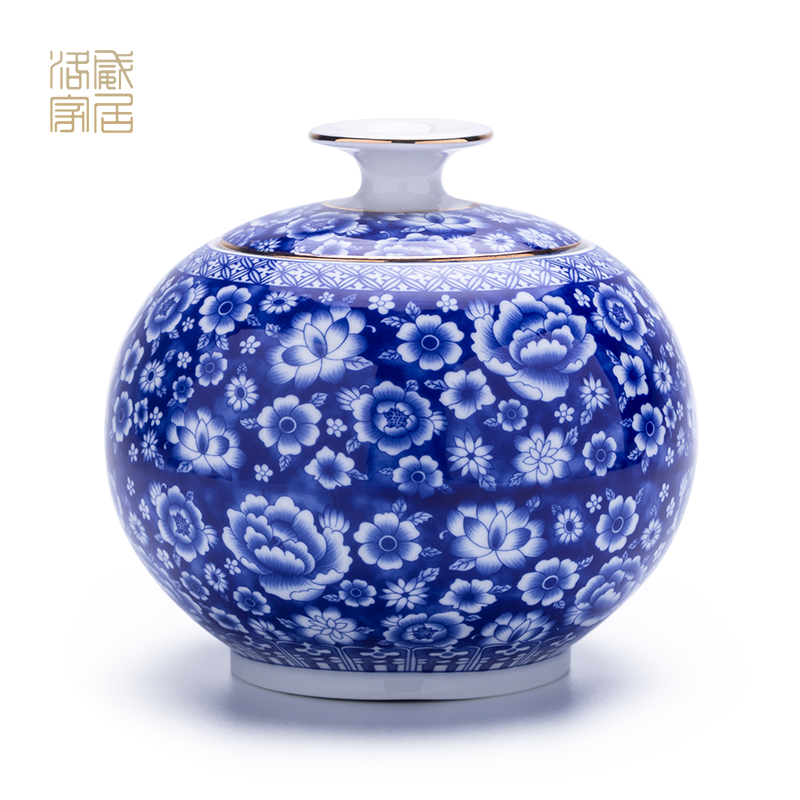 Detong, jingdezhen blue and white porcelain tea pot seal pot ceramics large heavy large household store tea pot