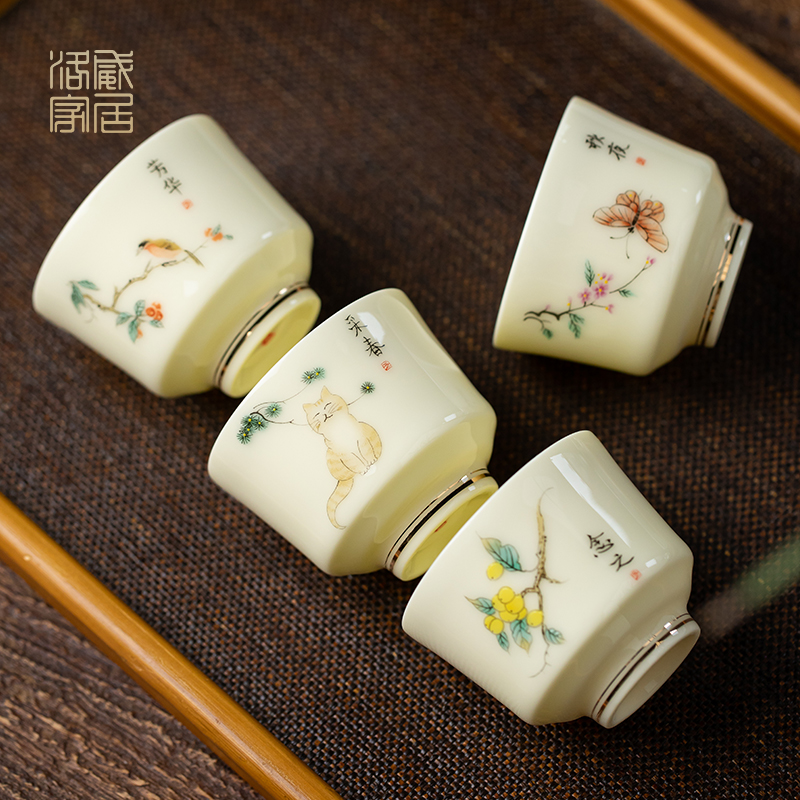 , the master cup single CPU kung fu personal special sample tea cup jingdezhen ceramic tea set tea cups small cups