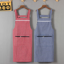Large pocket shoulder strap apron love small fresh home kitchen personality fashion nail uniform waterproof customizable