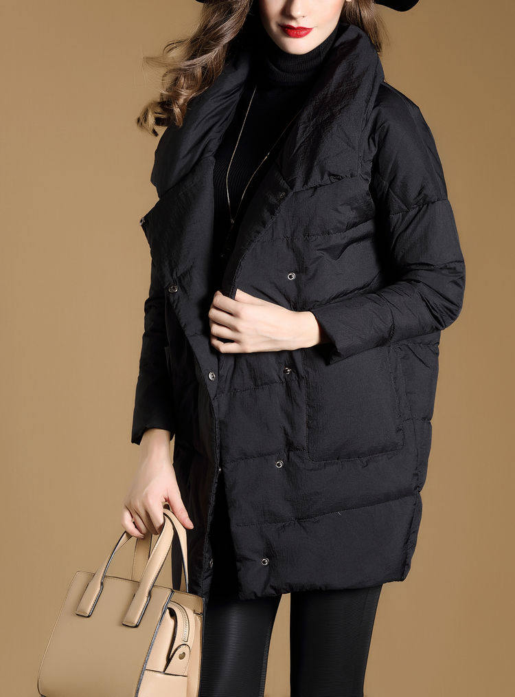 丹慕妮尔2016冬季通勤品牌长袖轻薄羽绒服女高领保暖外套加厚4360