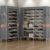 Shoe shelf multi-layer dustproof household indoor good-looking door economical simple shoe cabinet storage artifact shelf