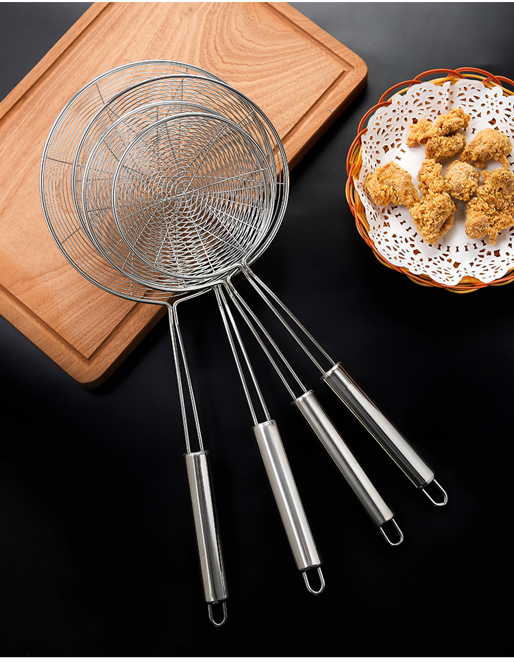 火锅漏勺带挂钩不锈钢厨房线漏网勺家用油炸捞饺子的笊篱面条捞勺