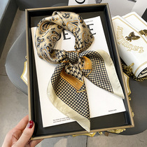 Fa-style retro classic waist fruit flower splicing rhomboid 70cm squared scarves woman silk scarves fashion foreign air collar scarves