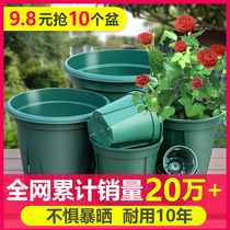 Japan imported Aoyama basin control root flowerpot domestic root control pot plastic thickened basin clearance extra-large 40cm
