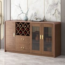 Chinese side cabinet solid wood frame cupboard home kitchen tea cabinet modern simple wine cabinet restaurant shelf one