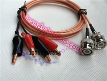 BNC male head to red and black alligator clip silver-plated RG316 oscilloscope probe transistor graphic instrument matching test line